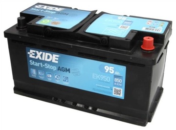 АККУМУЛЯТОР EXIDE AGM EK950 95AH / 850A 12V + P AGM