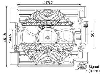 ACF24000S вентилятор радиатора BMW E39 520-540