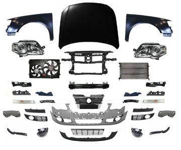 PASSAT B6 05-11 передній капот бампер ремінь лампа