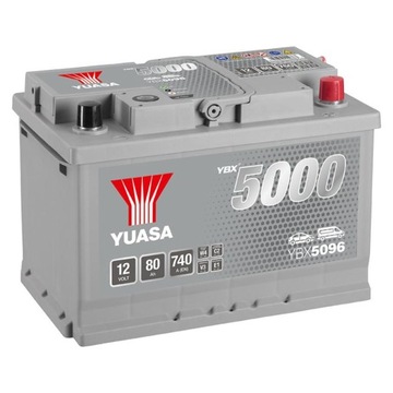 Akumulator Yuasa 12V 80Ah 740A P+ YBX5096
