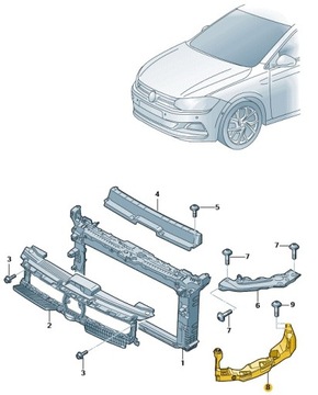 КРОНШТЕЙН ФАРИ STR. ЛІВИЙ VW POLO ОРИГІНАЛ OE