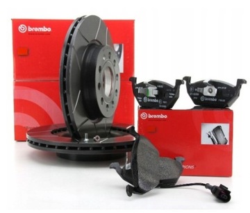 TARCZE KLOCKI BREMBO ZESTAW PRZÓD AUDI VW 312MM