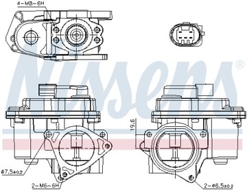 Клапан EGR NISSENS 98192 AUDI A4 A5 A6 07-модуль с