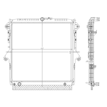 CHŁODNICA WODY FORD RANGER 11- 2.2 3.2