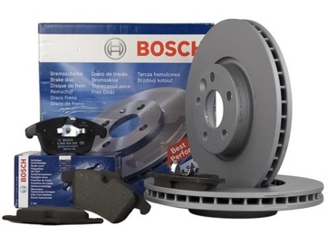 Bosch диски + колодки передні VOLVO S60 S80 V70 V80