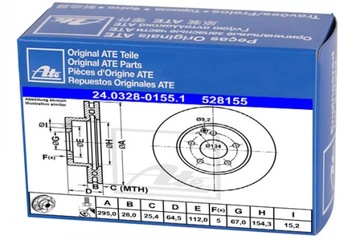 Гальмівні диски ATE для MERCEDES SLK 200