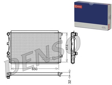 Denso радіатор водяного охолодження AUDI A3 1.6 E-POWER (8P1)