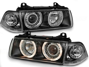 LAMPY BMW E36 SEDAN 91-98 ANGEL EYES RINGI DEPO H7