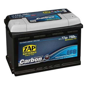 АКУМУЛЯТОР 12V 77AH ZAP CARBON EFB 750A