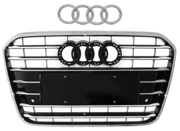 Atrapa Grill Kratka Połysk logo Audi A6 c7 4g 0