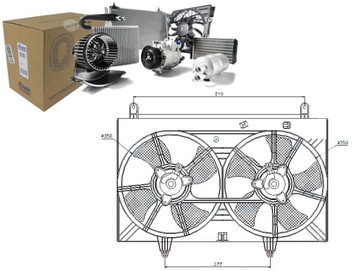 ВЕНТИЛЯТОР РАДІАТОРА (З КОРПУСОМ) INFINITI FX 3.5 0"