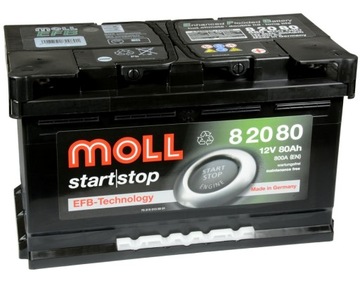 Akumulator Moll 80Ah 800A EFB Start Stop
