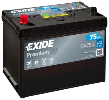 Акумулятор Exide PREMIUM EA755 L + 75Ah 630A 12V