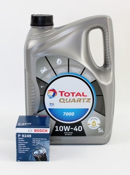 TOTAL QUARTZ 10W40 7000 5L + ФИЛЬТР CITROEN PEUGEOT