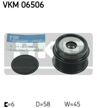 Шків генератора SKF VKM 06506