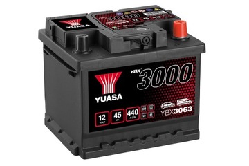 Akumulator rozruchowy 12V Yuasa 45Ah 440A YBX3063