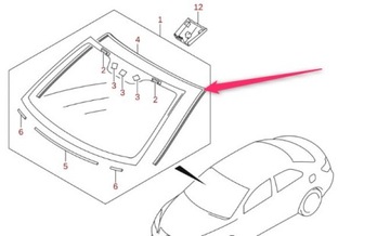 Uszczelka szyby czołowej Suzuki Kizashi