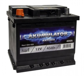 AKUMULATOR HART 45AH 400A +L 207X175X190 SZAMOTUŁY