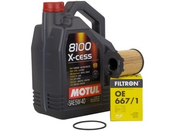 MOTUL 8100 X-CESS 5W40 5L+FILTR OLEJU OE667/1