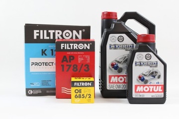 FILTRY + OLEJ MOTUL 0W20 TOYOTA PRIUS 1.8 HYBRID