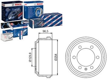 BOSCH КОМПЛЕКТ ГАЛЬМІВНИХ БАРАБАНІВ BOS, 0 986 477 21