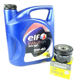 ELF EVOLUTION 900 NF 5W40 5L FILTR OLEJU OP643/3