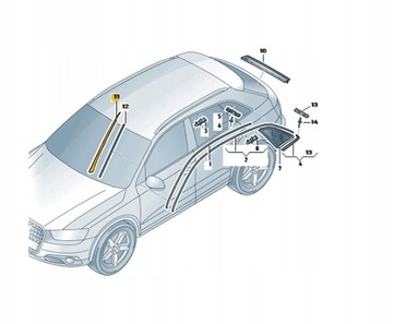 KOMPLET USZCZELKI SZYBY CZOŁOWEJ 2 SZTUKI AUDI A5