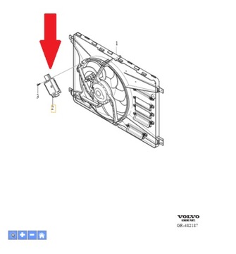 Moduł wentylatora chłodnicy Volvo OE 31305106