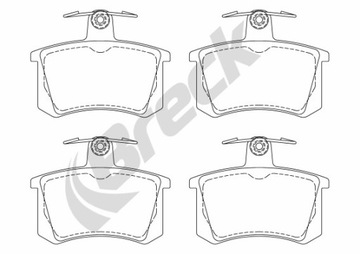Гальмівні колодки задні BRECK AUDI A4 1.8 T