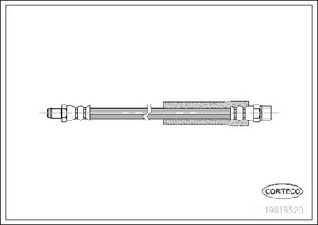 CORTECO Задній гальмівний шланг AUDI 80 B4 A4 B5