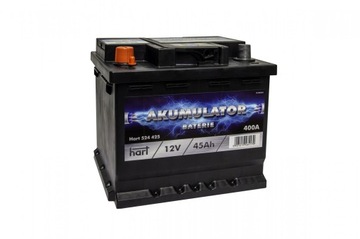 AKUMULATOR HART 12V 45Ah 400A L+