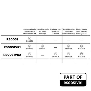 Et ENGINETEAM RS0051VR1 комплект цепи, привод pom