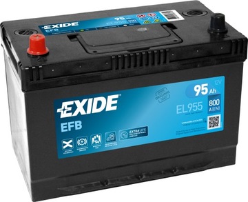 EXIDE EFB EL955 95Ah 800A JAPAN L+ START-STOP