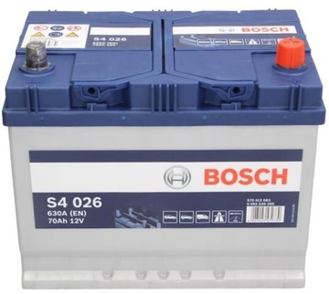 Аккумулятор 70AH 630A SILVER S4 P + BOSCH