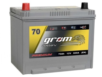 Акумулятор GROM 12V JAPAN 70AH 600A лівий + D26