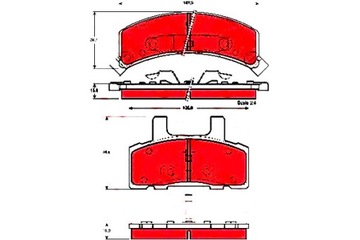 ГАЛЬМІВНІ КОЛОДКИ DODGE FRONT RAM 1500 93-01 TRW