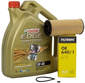 CASTROL EDGE 5W40 TD 5L+FILTR OLEJU OE640/1