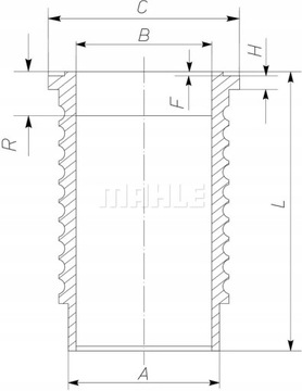 MAHLE 061 WN 21 01 Tuleja cylindra