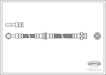 CORTECO передній гальмівний шланг для VOLVO S40 V40