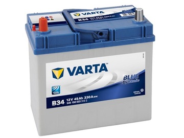 батарея VARTA BLUE 45AH 330A B34 левая+