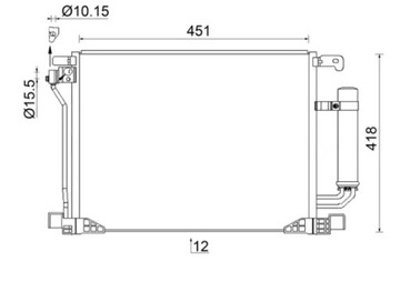 AC 953 000S / BET КОНДЕНСАТОР КОНДИЦИОНЕРА NISSAN