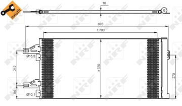 РАДИАТОР КОНДИЦИОНЕРА NRF 35895