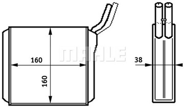 AH 153 000S MAHLE оригинальный теплообменник, согреет