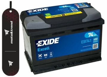 АККУМУЛЯТОР EXIDE EXCELL L+ 74AH/680A EB741