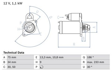 0 986 025 610 Bosch стартер