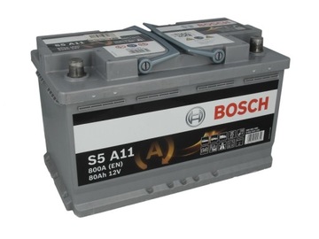 Акумулятор BOSCH S5 AGM 80AH 800A P+ 0092S5A110