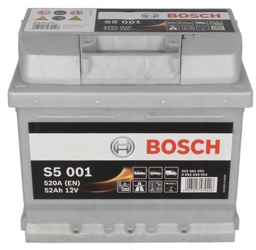 Акумулятор 52AH 520A SILVER S5 P + BOSCH