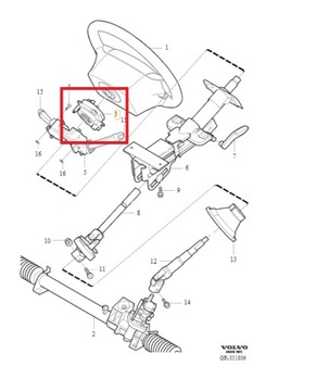 Volvo OE 31313083 датчик угла поворота ленты