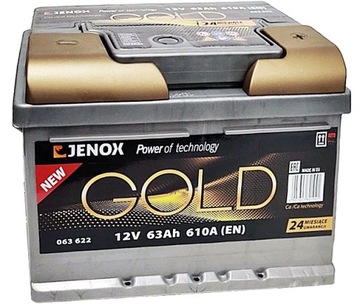 Akumulator Jenox GOLD 12V 63Ah 600A Nowy