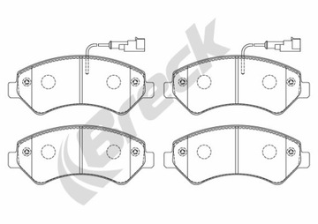 ГАЛЬМІВНІ КОЛОДКИ ПЕРЕДНІ BRECK FIAT DUCATO 120 2,3 D